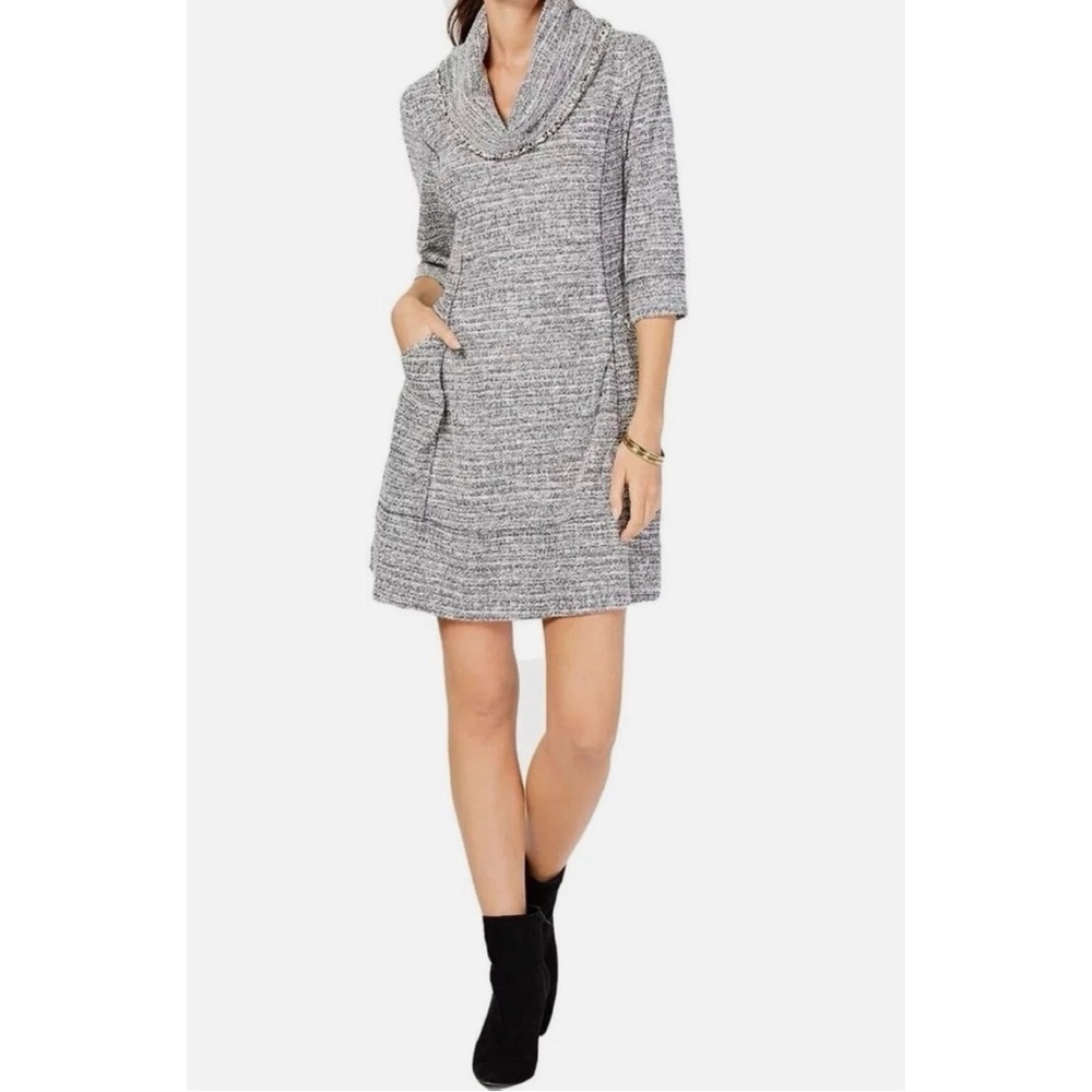 Signature by Robbie Bee Petites Cowl Short Sweater Dress Size PS